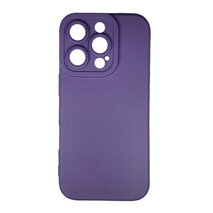 Калъф за телефон, съвместим с Apple iPhone 16 Pro, Viceversa, Colours Collection, Silicone, TPU, Purple