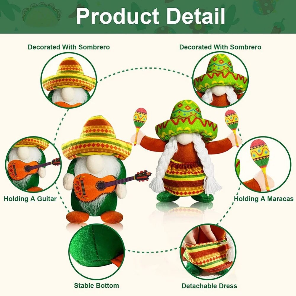 Gnom mexican, decorativ, 1 bucata, multicolor - eMAG.ro