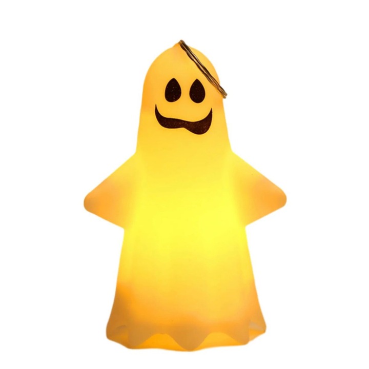 Lanterne LED portabile Halloween, obiecte decorative, multicolor, 3x10cm, set de 2 bucati