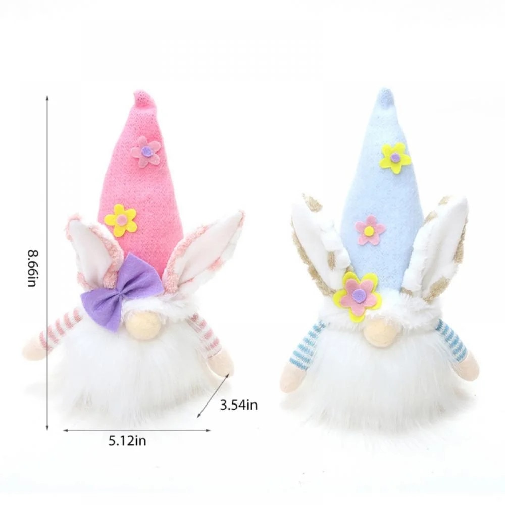 Set 2 Figurine Decorative Gnome, Multicolor, 8.7x5.1x3.5