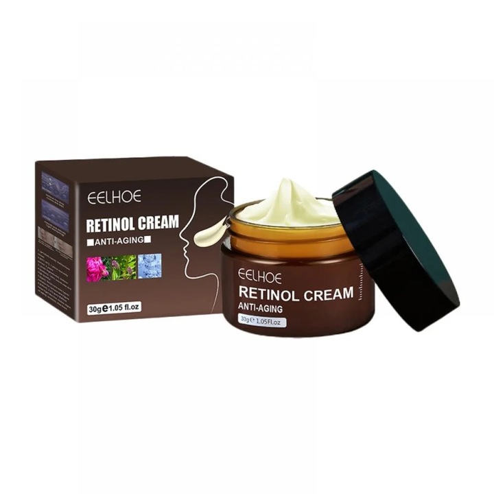 OEM Hidratáló arckrém, öregedésgátló, kollagén, retinol, hialuronsav, 30g, 4,9x4,9x3,7cm, többszínű