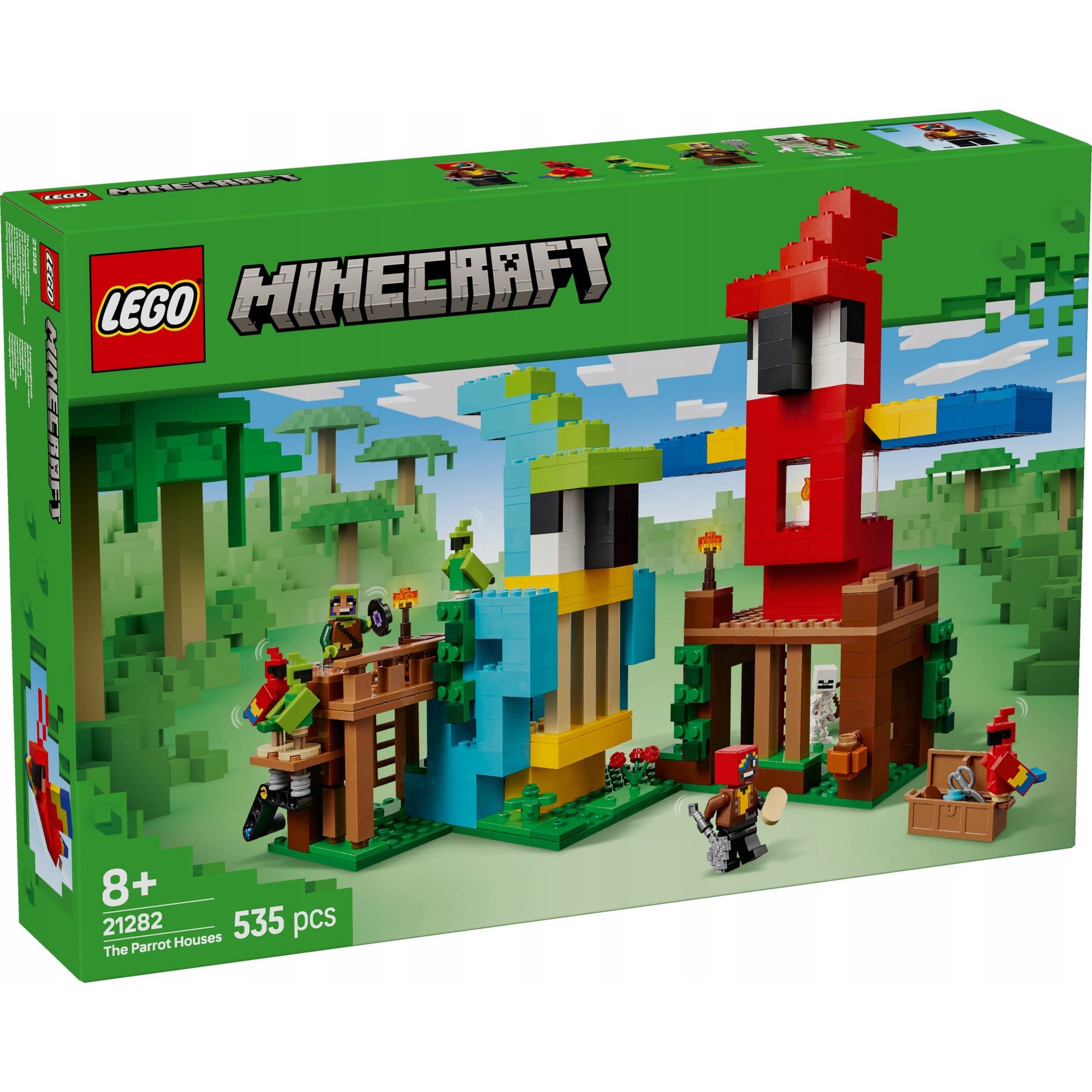 Set de constructie LEGO Minecraft, 535 piese, multicolor, 24 x 28