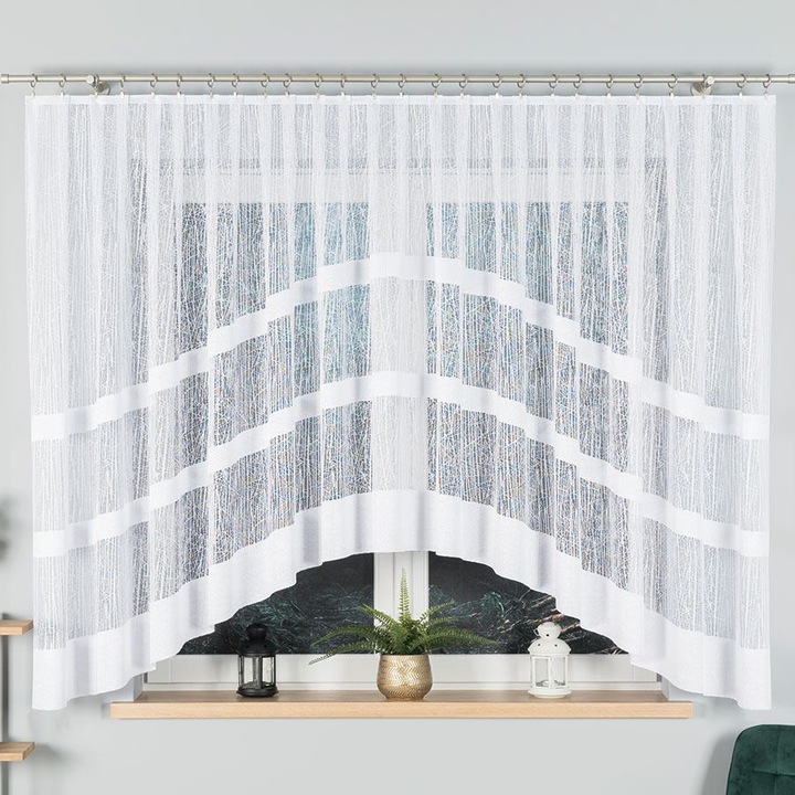 Завеса 410x160 см, бяла