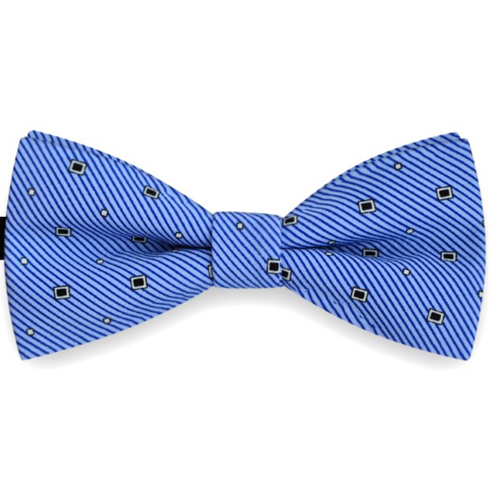 Papion albastru, clasic, dungi subtiri oblice