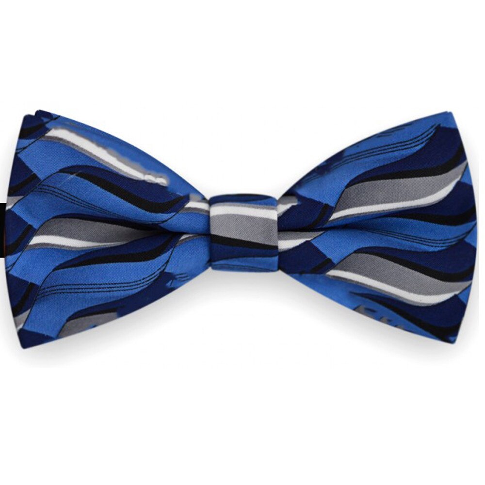 Papion barbati, albastru, clasic, model stilizat