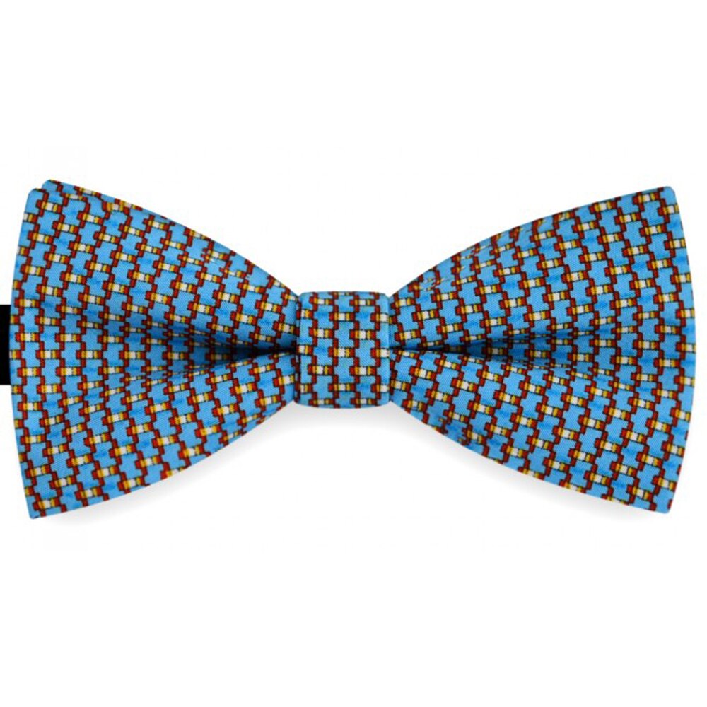 Papion albastru, clasic, model Houndstooth