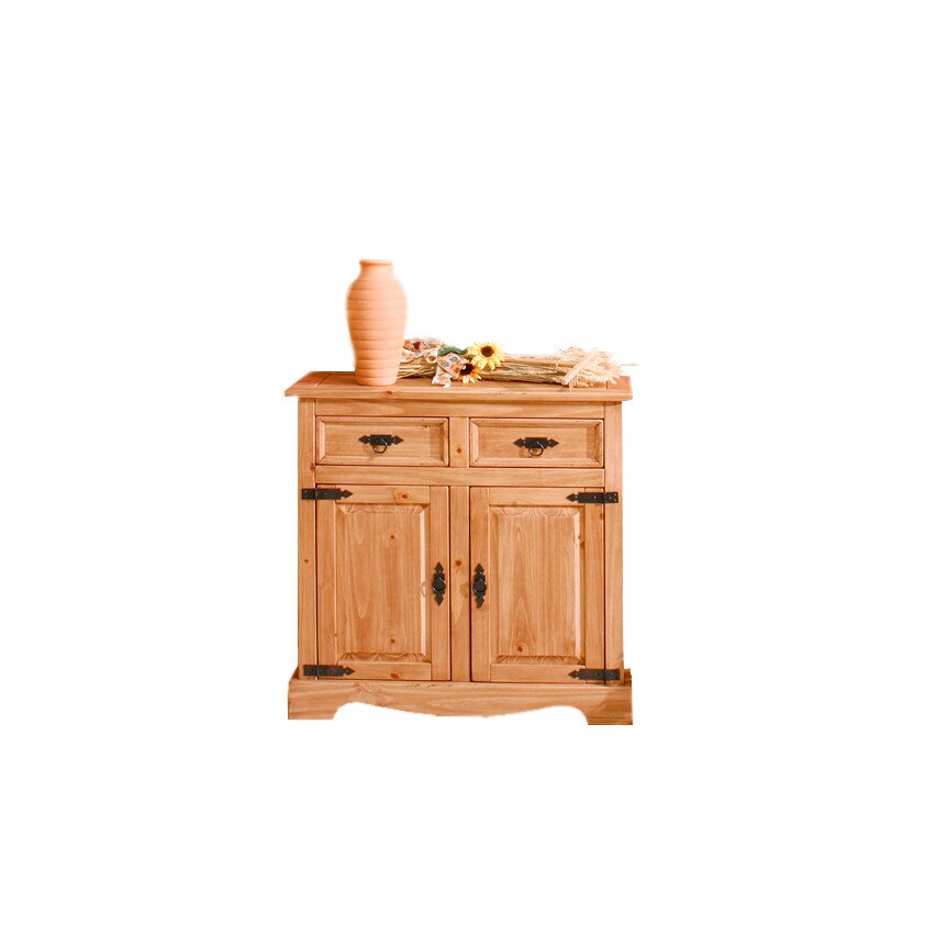 Comoda 2 usi 2 sertare Henke, lemn masiv, 84x82x35 cm