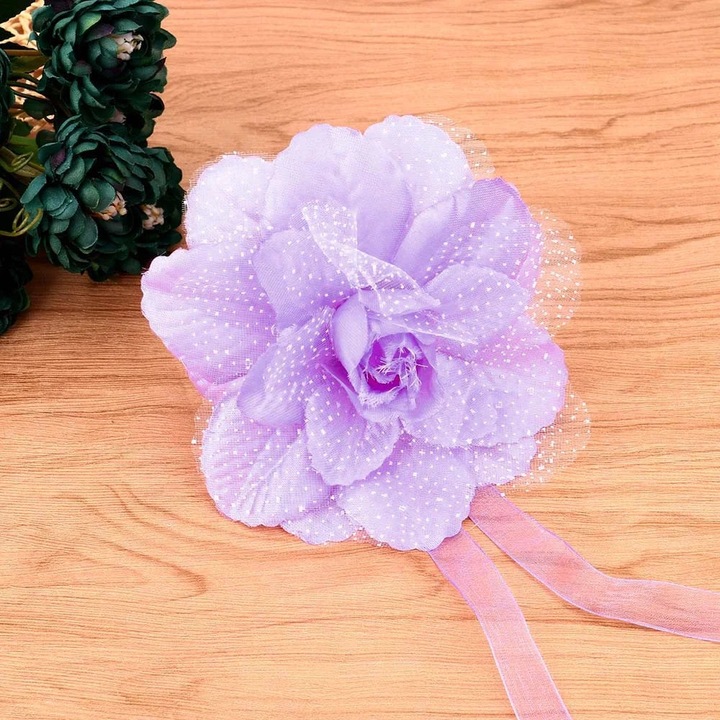 Accesorii perdea YANYXR, floare bujor, 50x17cm, roz