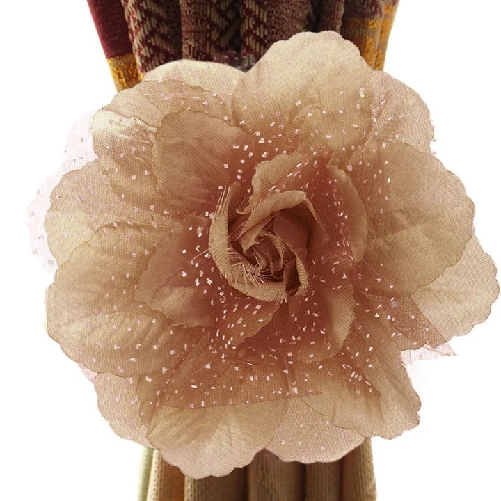 Accesorii perdele YANYXR, floare bujor, 17cm, alb, 50cm