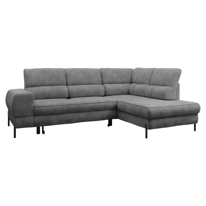 Coltar cu functie de dormit Efirtu Dreapta, MIRJAN 24, gri deschis, 174x253x90 cm