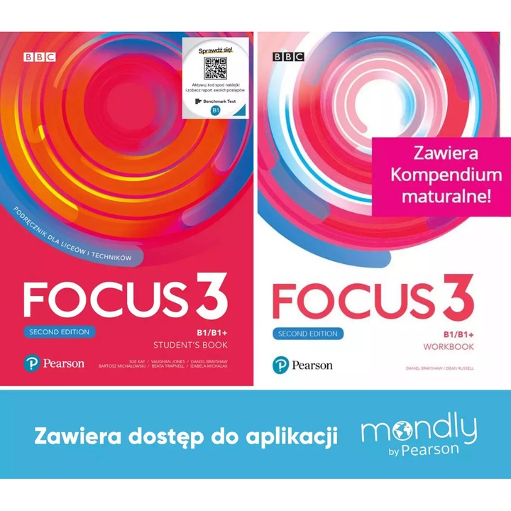Focus Second Edition 3, set manual + caiet de exercitii, acces Mondly, limba engleza, liceu/tehnic