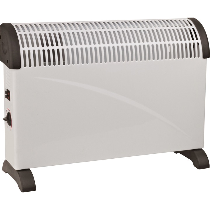 Convector electric de podea Victronic, 2000 W, 3 trepte de putere, Termostat reglabil, Protectie supra-incalzire, Alb