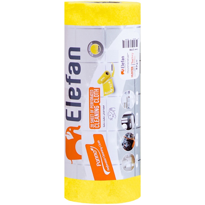 Rola lavete universale 27 x 30 cm, Elefan, 20 buc