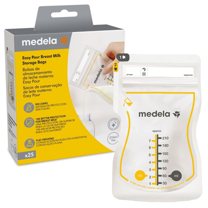 Saci depozitare lapte matern, Medela 25 bucati