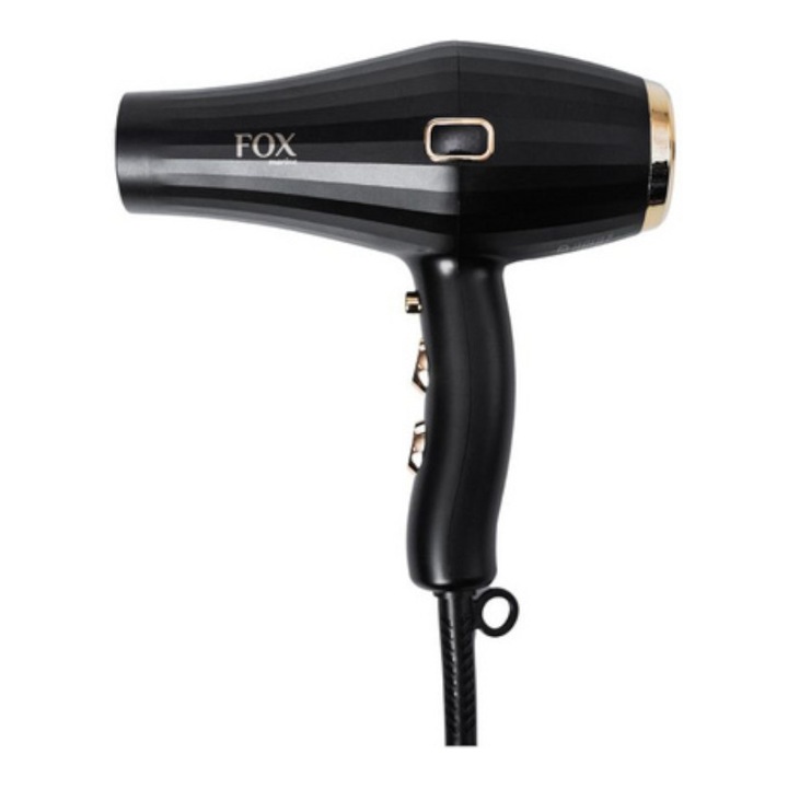 Сешоар FOX Marine, 2100W, цифров LCD, 3 настройки за температура, черен, комплект с 2 концентратора