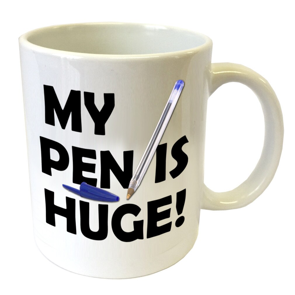 Cana Personalizata My pen is huge, Psyprint, culoare alb , 220 ml