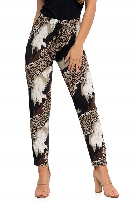 Дамски панталон, Moraj, широк, прав крачол, многоцветен, лека материя