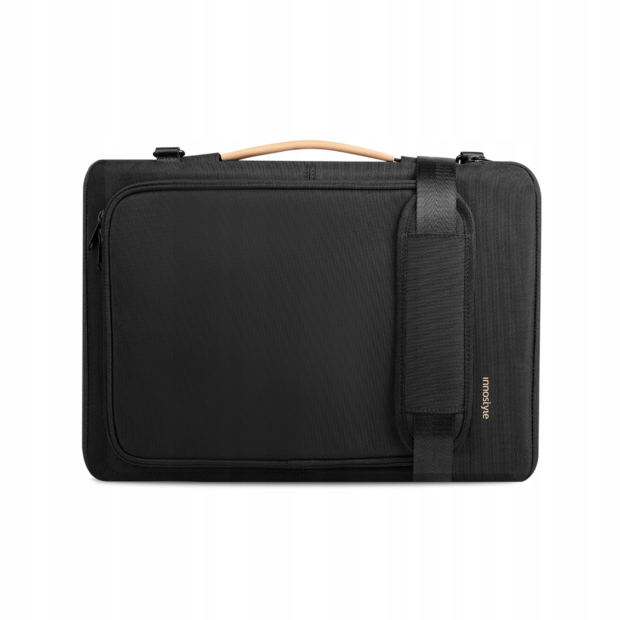 Husa pentru laptop 14", Innostyle, OmniProtect, waterproof, neagra, dimensiuni 36x26x5cm, set cu curea detasabila