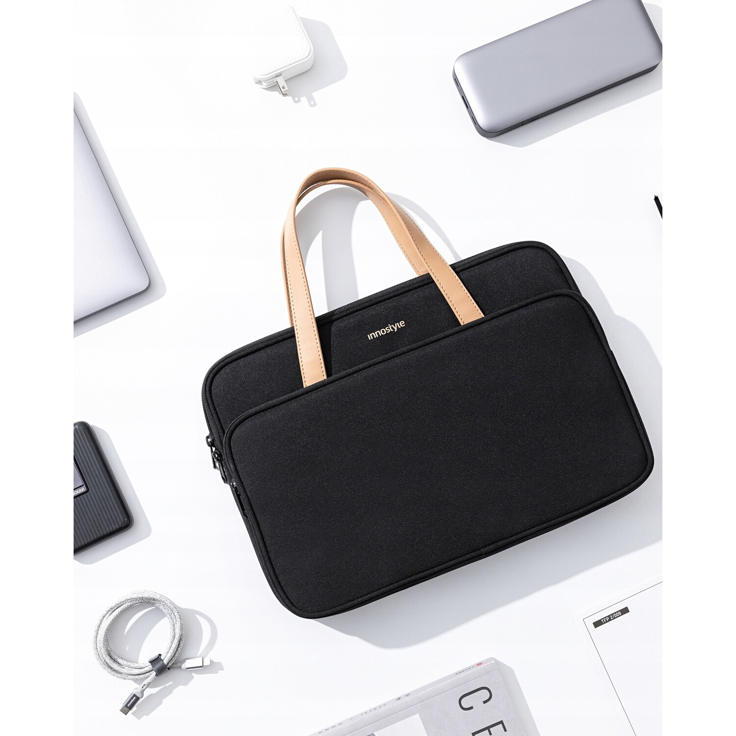 Geanta laptop Innostyle OmniProtect Pro, 16", waterproof, neagra, 40x28x6cm, set