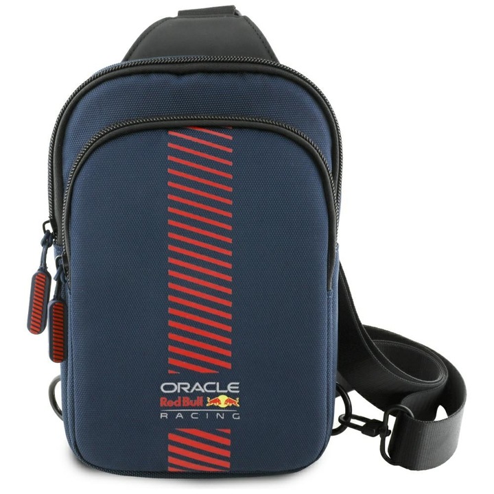 Red Bull Powerbar Crossbody sporttáska, nejlon, két rekesszel, kék