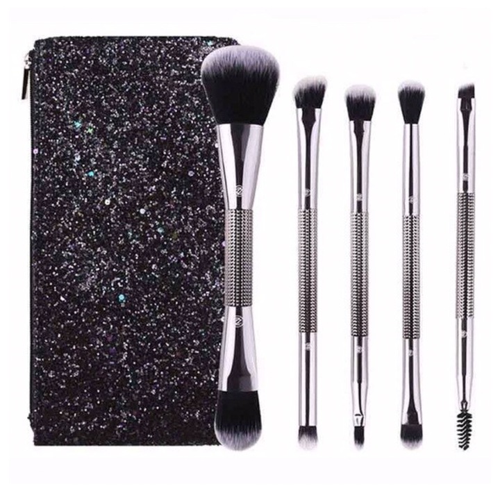 5 dupla ecset készlet a szemhéjfesték felviteléhez, ajkakhoz, keveréshez, Cruelty Free - Z'oreya®