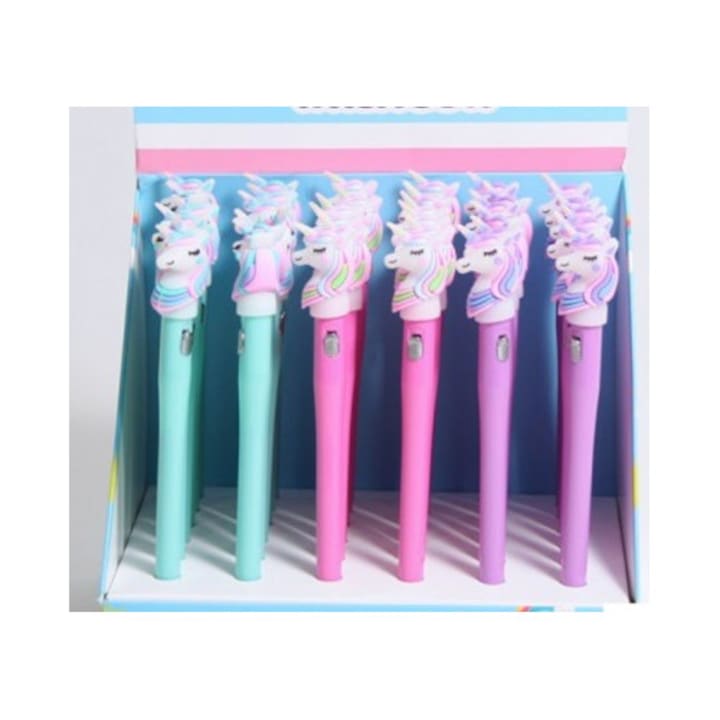 Set de 36 pixuri unicorn, Midex, multicolor