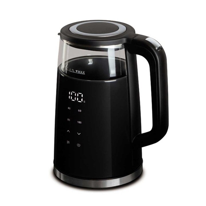 Berlinger Haus Black Rose vízforraló 1,7 l, 2200 W, 4 hőmérsékleti szint, matt fekete