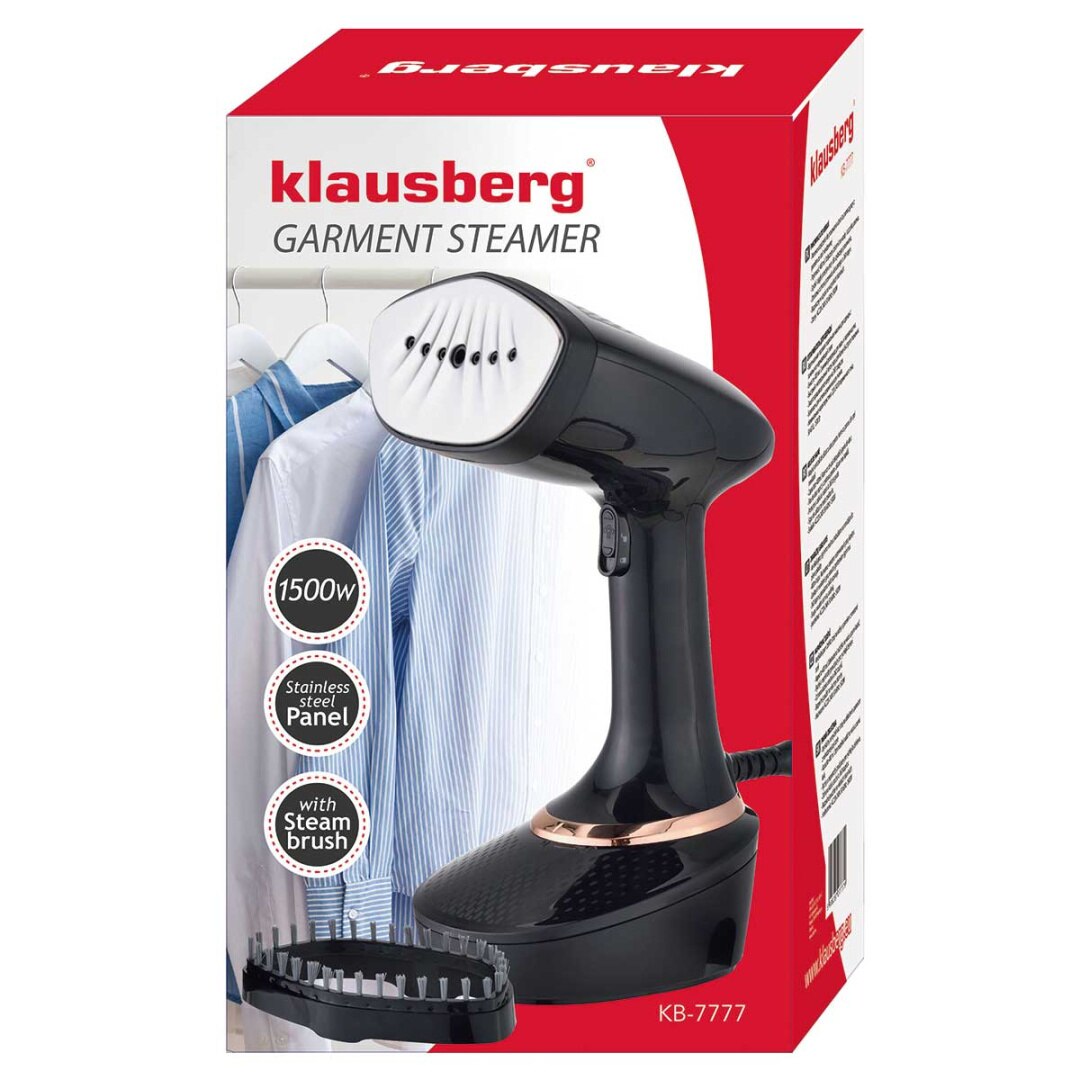 Aparat calcare vertical Klausberg 1500W, 400ml, abur continuu, design compact