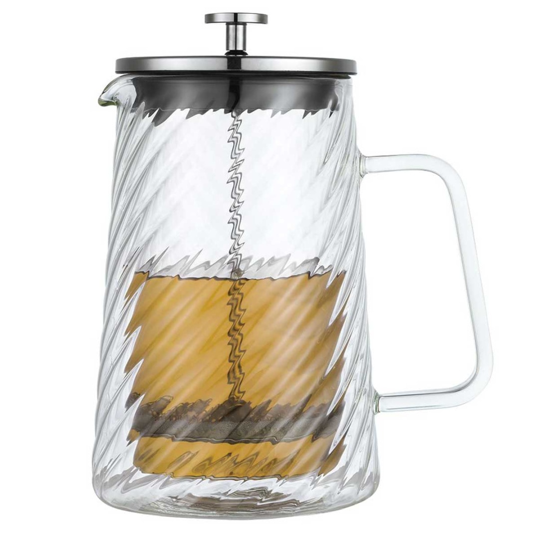 Cafetiere termica Klausberg, 1000ml, sticla borosilicata, inox, roz aurie, 13.8x21.8cm