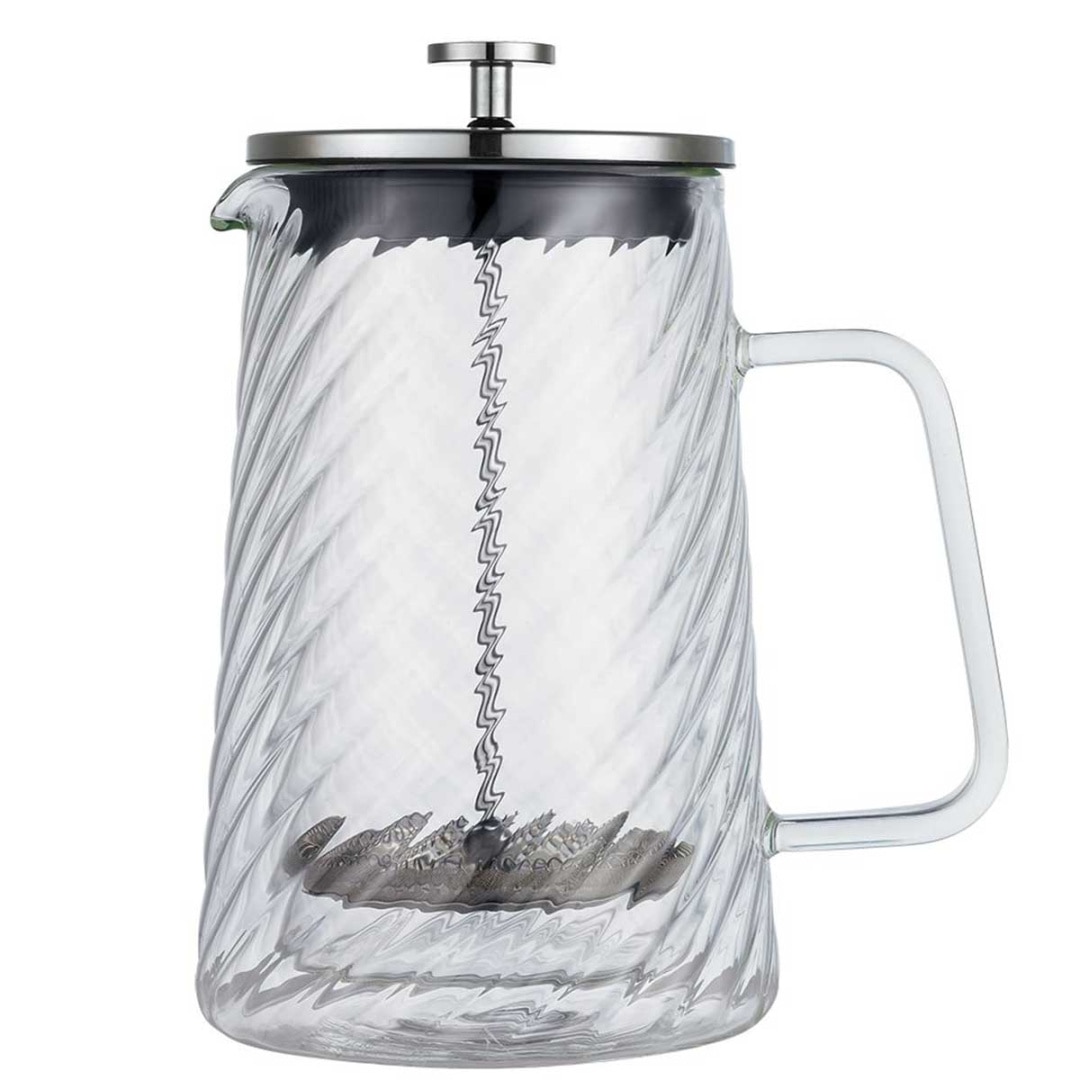 Cafetiere termica Klausberg, 1000ml, sticla borosilicata, inox, roz aurie, 13.8x21.8cm