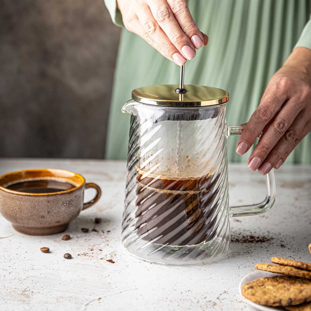 Cafetiera French press Klausberg KB-7766, sticla borosilicata cu pereti ...