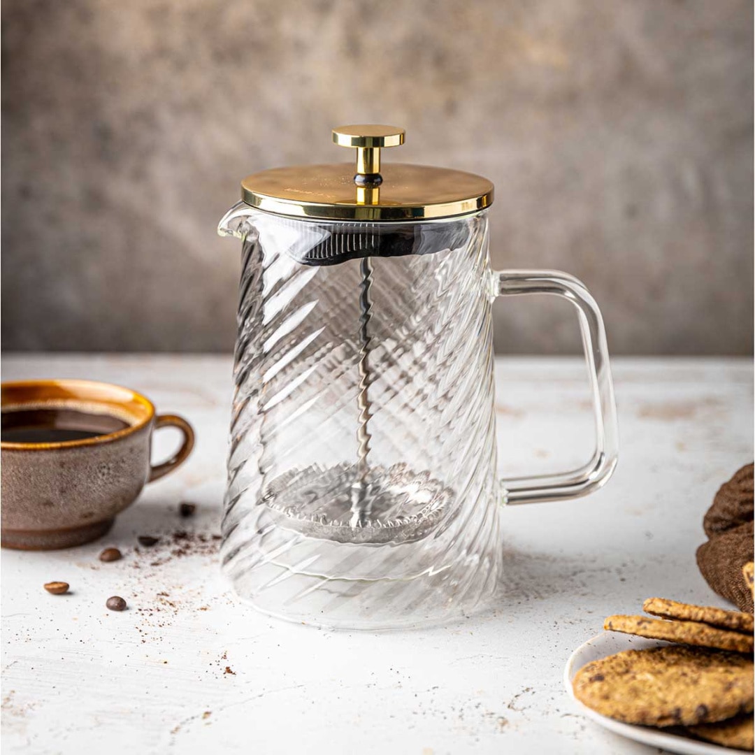 Cafetiera French press Klausberg KB-7766, sticla borosilicata cu pereti ...