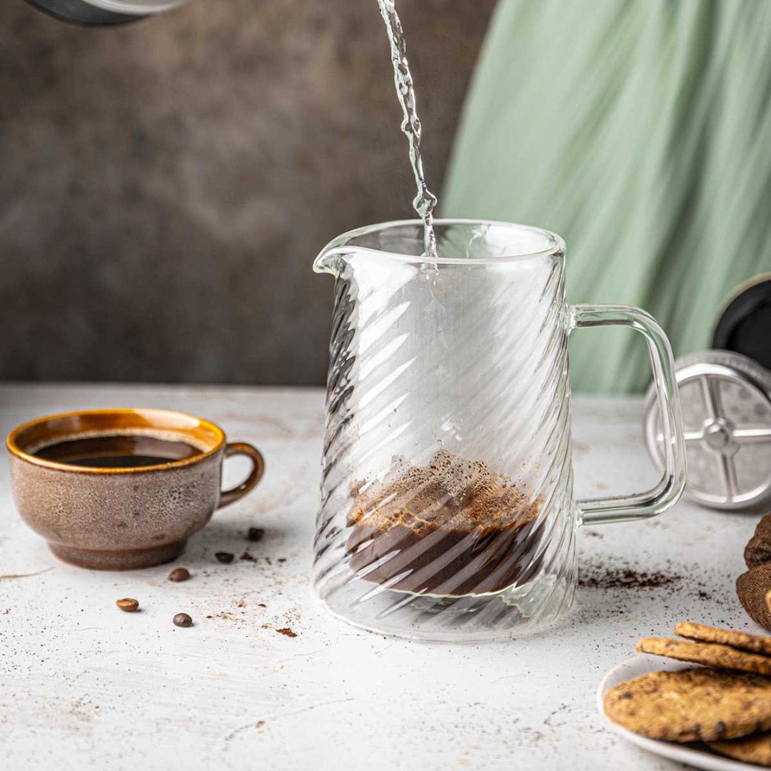 Cafetiera French press Klausberg KB-7766, sticla borosilicata cu pereti ...
