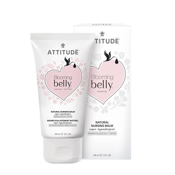 ATTITUDE Blooming Belly natúr mellbimbó krém argánnal, 150 ml