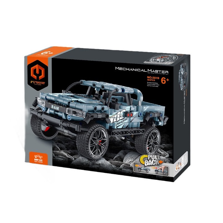 Set de constructie, klocki pick-up, 463 elemente, multicolor