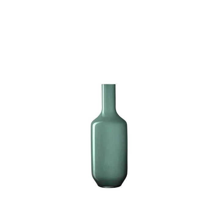 Vaza decorativa Leonardo Milano, 39cm, verde, forma minimalista