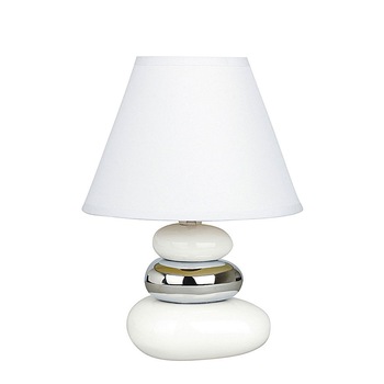 Veioza Salem - 4949 Rabalux, ceramic, E14, 1x40W, alb-argintiu Veioza Salem - 4949 Rabalux, ceramic, E14, 1x40W, alb-argintiu