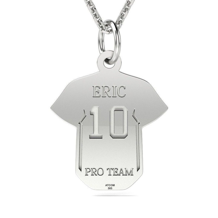 Lantisor cu pandantiv din argint model Tricou de fotbal