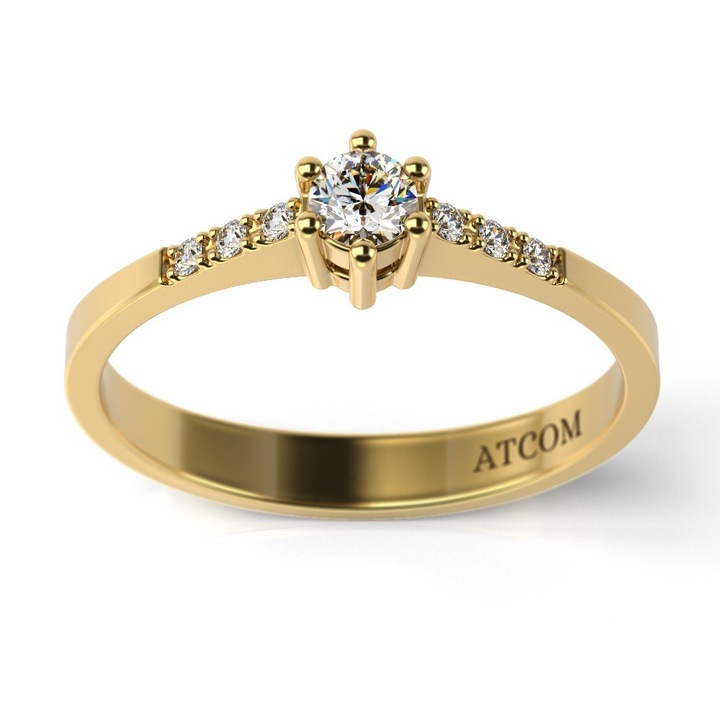 Годежен пръстен от жълто злато модел Magelanush