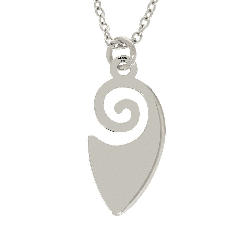 Pandantiv Cornul abundentei aur alb