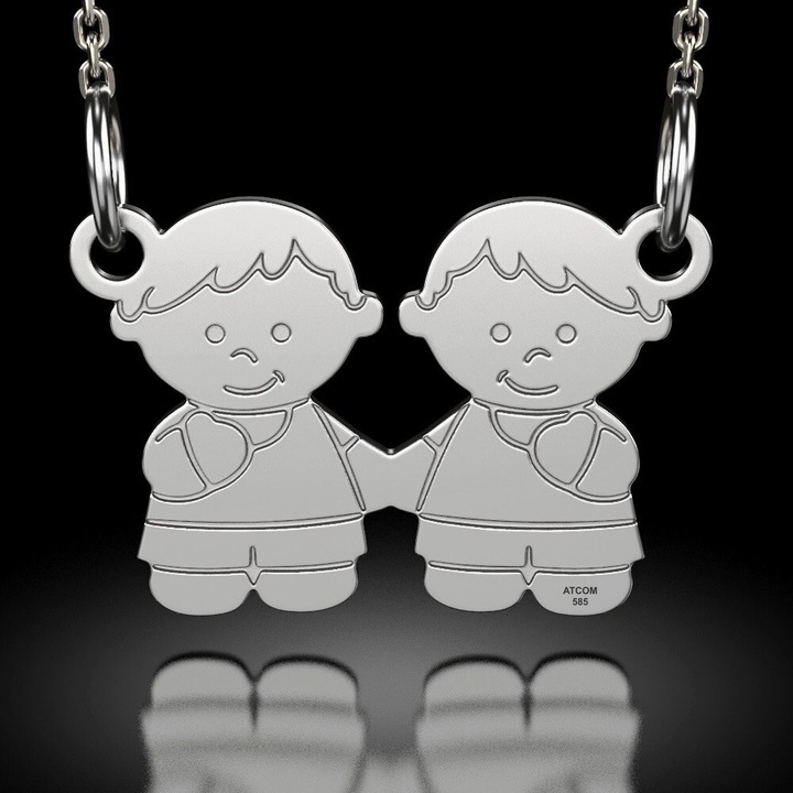 Ezüst nyaklánc, fiú modell