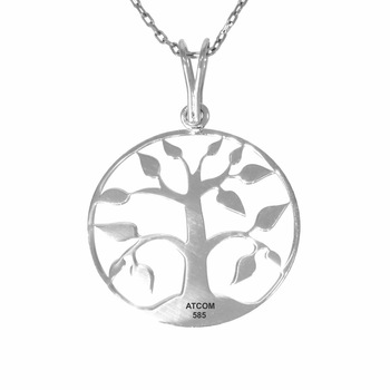 Pandantiv din aur alb Pomul vietii Pandantiv din aur alb Pomul vietii