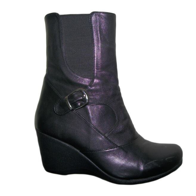 Cizme casual cu elastic lat pe exterior, D&J Exclusive, Negru