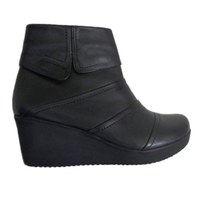 Botine cu talpa tip pana,D&J Exclusive, Negru