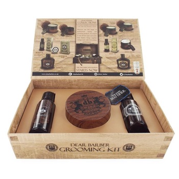 Set cadou pentru barbati Dear Barber Collection #10 Sampon pentru par Apa de toaleta With Confidence Pomada Ceara pentru par Mattifier Set cadou pentru barbati Dear Barber Collection #10 Sampon pentru par Apa de toaleta With Confidence Pomada Ceara pentru par Mattifier