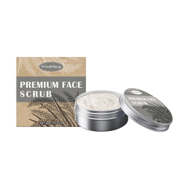 Scrub facial, curatare si exfoliere, cu extract de trandafir, 100ml