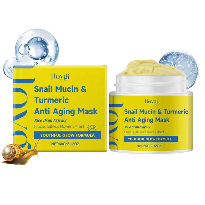 Masca pentru fata cu slime de melc si turmeric, 30ml, imbunatateste stralucirea pielii