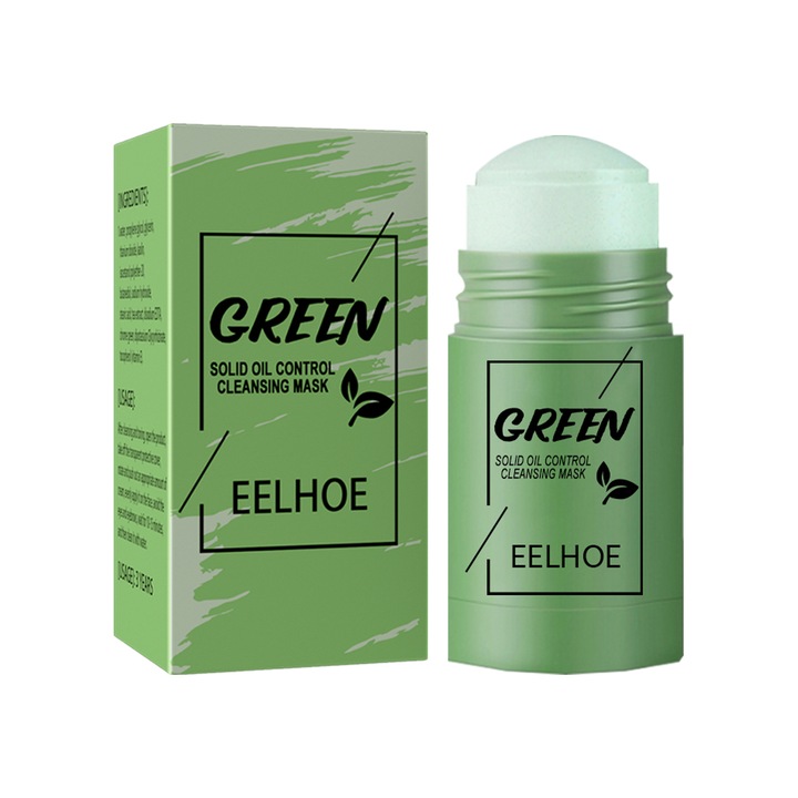 Masca solida pentru fata, EELHOE, ceai verde si vinete, curatare profunda, hidratare, 50g