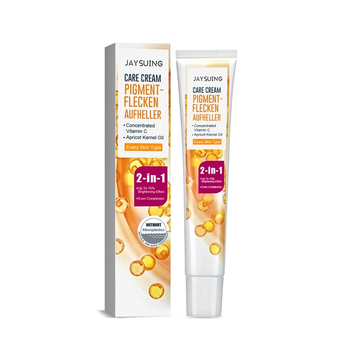 Crema de fata pentru ingrijirea petelor pigmentare, Jaysuing, hidratanta, cu vitamina C si acid hialuronic, 30ml