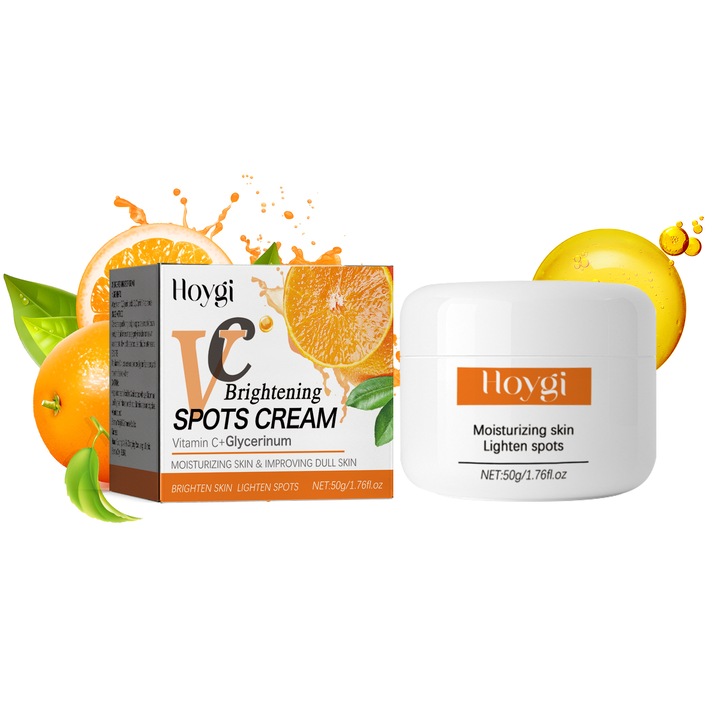 Крем за лице VC Hoygi, обогатен с витамин Е и екстракт от портокал, намалява несъвършенствата, хидратира, 50 мл